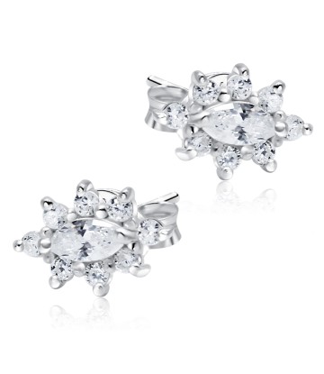 Beautiful CZ Crystal Silver Stud Earring STS-5088